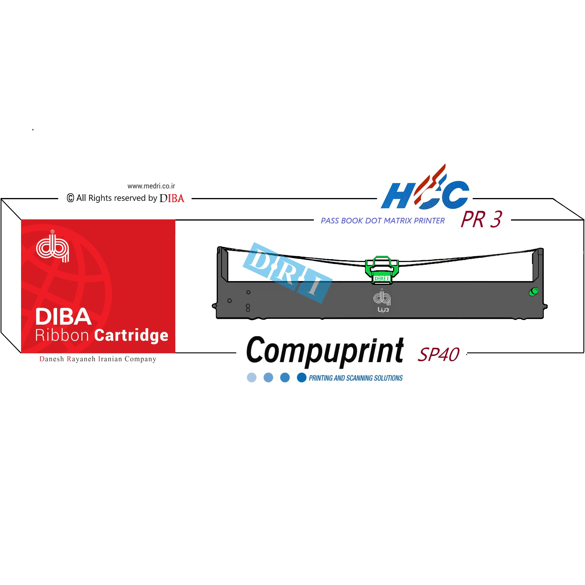 ریبون  دیبا  مدل -  COMPUPRINT  SP40  -  HCC  PR3